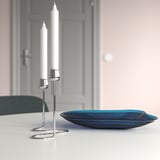 SILVERPÄRON Candeliere per 2 candele, color argento, 20 cm