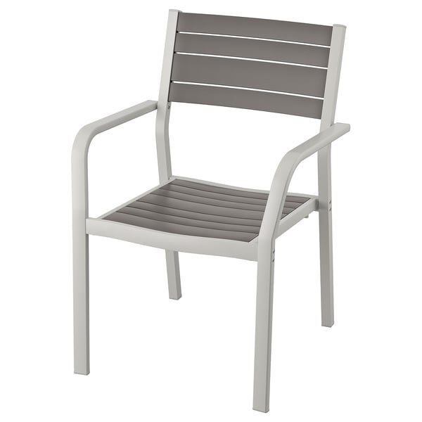 Sedia Con Braccioli Da Giardino Själland Grigio Chiaro Grigio Scuro