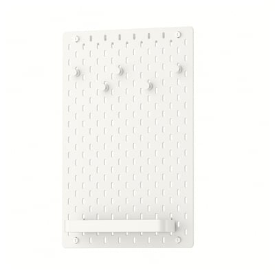 SKÅDIS Combinazione pannello portaoggetti, bianco, 36x56 cm
