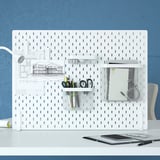 SKÅDIS Combinazione pannello portaoggetti, bianco, 76x56 cm