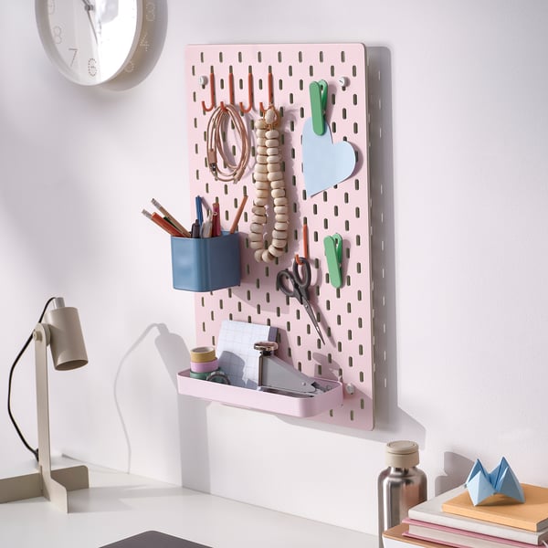 SKÅDIS Combinazione pannello portaoggetti, multicolore, 36x56 cm