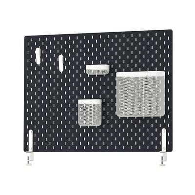 SKÅDIS Combinazione pannello portaoggetti, nero, 76x56 cm