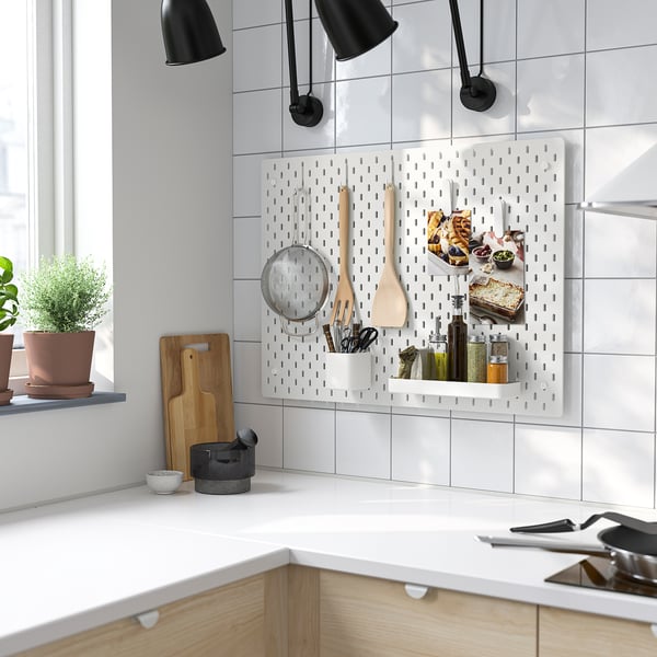 SKÅDIS Set di 7 accessori, bianco