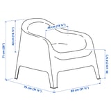 SKARPÖ Poltrona da giardino, bianco