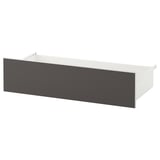 SKATVAL Cassetto, bianco/grigio scuro, 80x42x20 cm