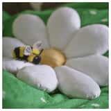 SKOGSDUVA Cuscino, a forma di fiore/bianco, 47x8 cm