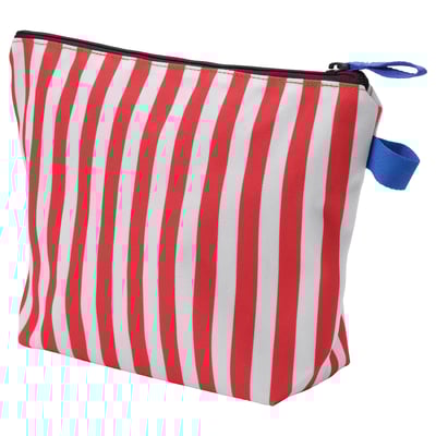 SKOGSSALLAT Necessaire, rosso/bianco/a righe