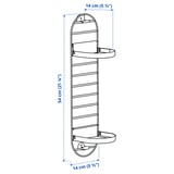 SKUGGRÖNA Supporto da parete per piante, nero, 54 cm