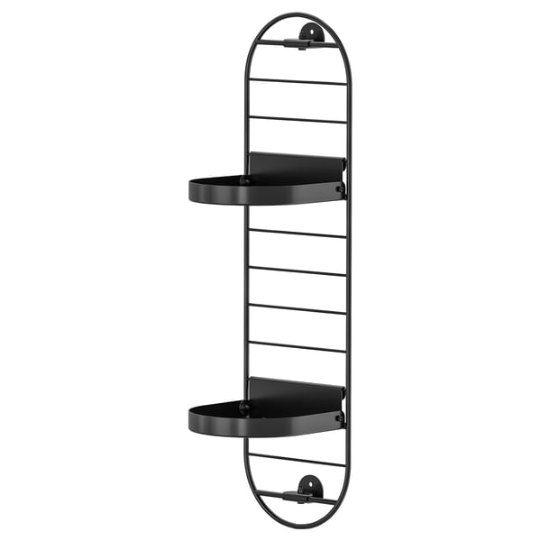 SKUGGRÖNA Supporto da parete per piante, nero, 54 cm