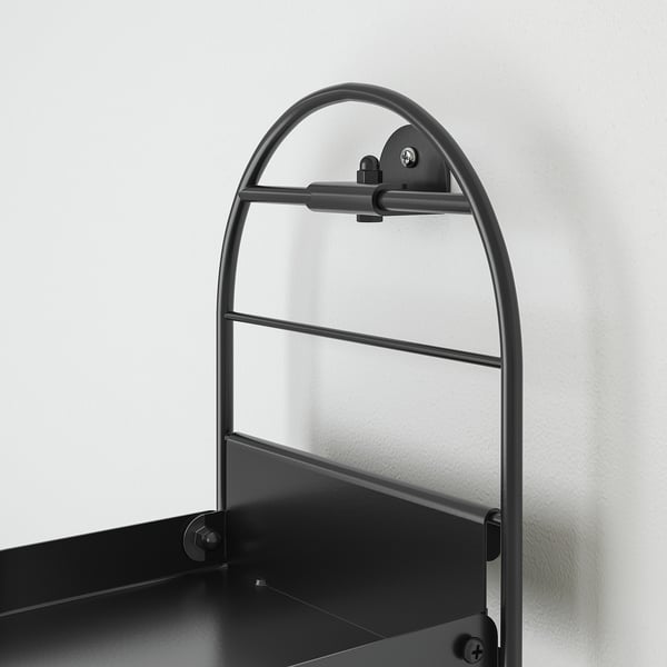 SKUGGRÖNA Supporto da parete per piante, nero, 78 cm