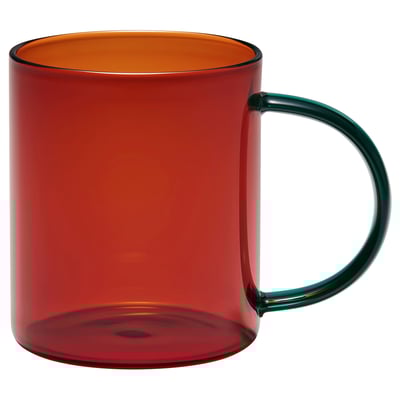 SKUGGSTUBB Tazza, colori vari marrone/verde, 41 cl
