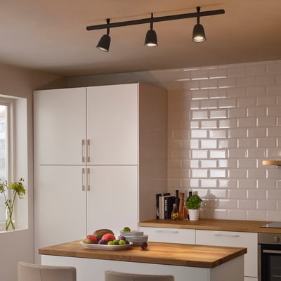 SKURUP Binario da soffitto, 3 faretti, nero