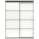 Opzione: SKYTTA / MEHAMN Combinazione ante scorrevoli, nero/double-face bianco, 152x205 cm