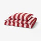 SLÅNHÖSTMAL Copripiumino e federa, rosa chiaro rosso scuro/a righe, 150x200/50x60 cm