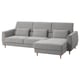 SLATORP Divano a 3 posti, con chaise-longue, destra/Tallmyra bianco/nero