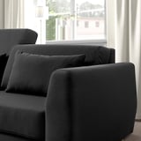 SLATORP Divano a 3 posti, con chaise-longue, sinistra grigio scuro