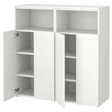 SMÅSTAD / PLATSA Combinazione di mobili, bianco/bianco con 6 ripiani, 120x42x123 cm