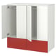 SMÅSTAD / PLATSA Combinazione di mobili, bianco rosso/con 2 cassetti, 120x57x123 cm