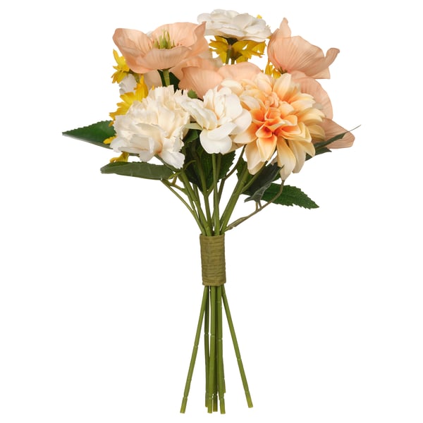 SMYCKA Bouquet artificiale, da interno/esterno arancione/giallo, 30 cm