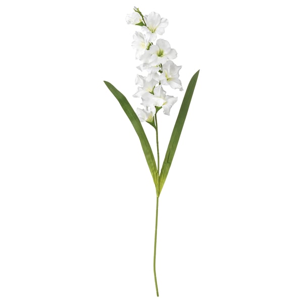 SMYCKA Fiore artificiale, Gladiolo/bianco, 100 cm