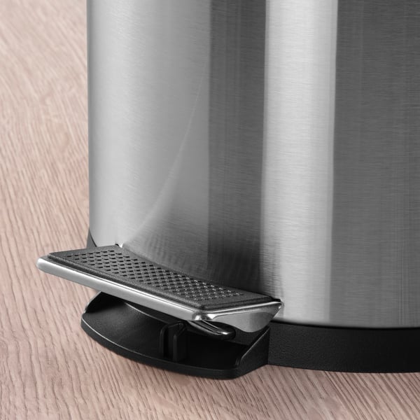SNÖRPA Pattumiera a pedale, inox, 12 l