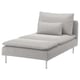 SÖDERHAMN Chaise-longue, Tallmyra bianco/nero