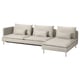 SÖDERHAMN Divano letto a 4 posti, con chaise-longue con terminale aperto/Fridtuna beige chiaro