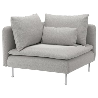 SÖDERHAMN Elemento modulare angolare, Tallmyra bianco/nero