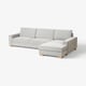 SÖRVALLEN Divano a 4 posti, con chaise-longue, destra/Tallmyra nero/bianco