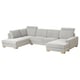 SÖRVALLEN Divano angolare a 4 posti, con chaise-longue, destra/Tallmyra nero/bianco