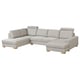 SÖRVALLEN Divano angolare a 4 posti, con chaise-longue, destra/Viarp beige/marrone