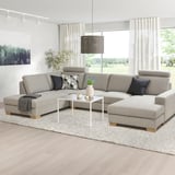 SÖRVALLEN Divano angolare a 4 posti, con chaise-longue, destra/Viarp beige/marrone