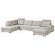 SÖRVALLEN Divano angolare a 5 posti, con chaise-longue, destra/Viarp beige/marrone