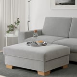SÖRVALLEN Poggiapiedi con contenitore, Tallmyra nero/bianco