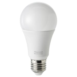 SOLHETTA Lampadina a LED E27 1521 lumen, intensità luminosa regolabile/globo bianco opalino