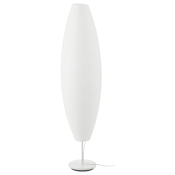 SOLLEFTEÅ Lampada da terra, ovale bianco
