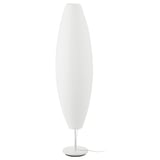 SOLLEFTEÅ Lampada da terra, ovale bianco