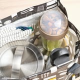 SPLITTERNY Contenitore per snack, trasparente/grigio tortora chiaro, 300 ml