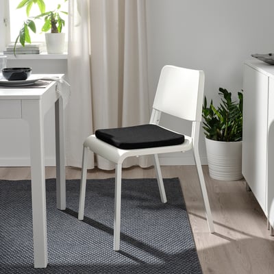 STAGGSTARR Cuscino per sedia, nero, 36x36x2.5 cm