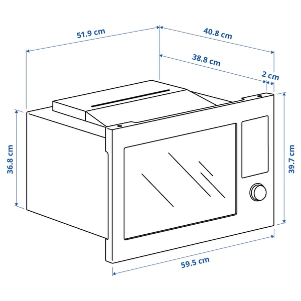 STENABY Microonde integrato, funzione grill/IKEA 500 nero