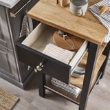 STENSTORP Carrello, marrone-nero/rovere, 45x43x90 cm