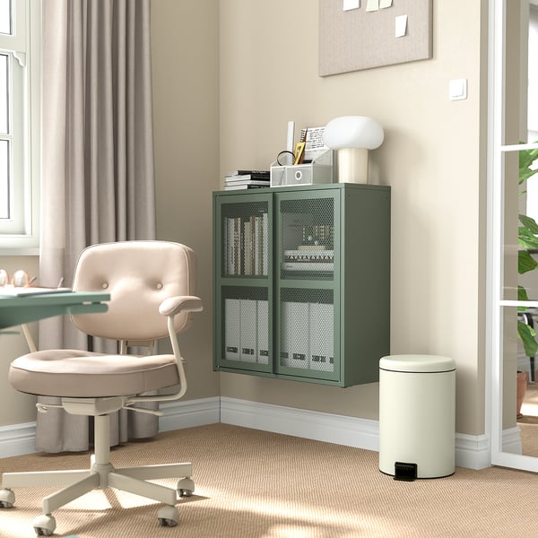 STENTRAPPA Pattumiera a pedale, grigio chiaro-beige, 18 l