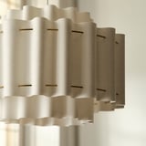STOCKHOLM 2025 Lampada a sospensione, bianco tessuto/ottonato, 50 cm
