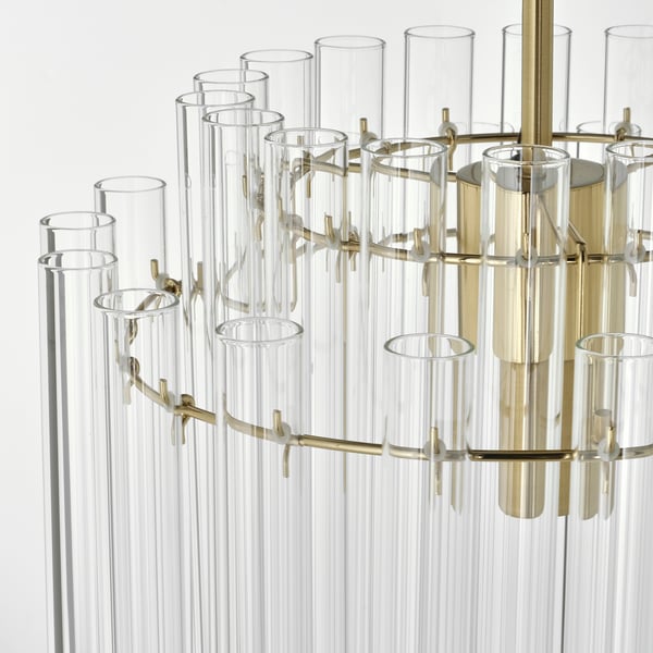 STOCKHOLM 2025 Lampada a sospensione, vetro/ottonato, 38 cm