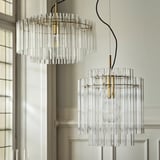 STOCKHOLM 2025 Lampada a sospensione, vetro/ottonato, 38 cm