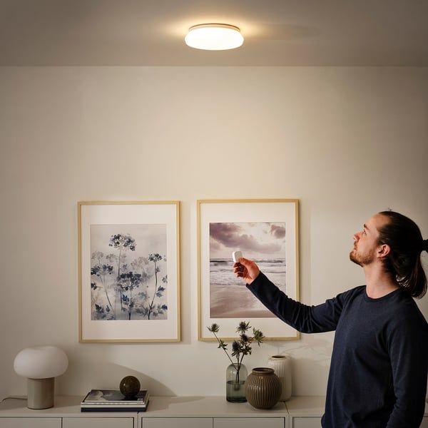 STOFTMOLN lampada da soffitto/parete a LED, smart intensità regolabile  wireless/bianco caldo bianco, 24 cm - IKEA Svizzera