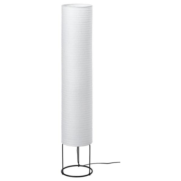 STRANDAD Lampada da terra, bianco/nero