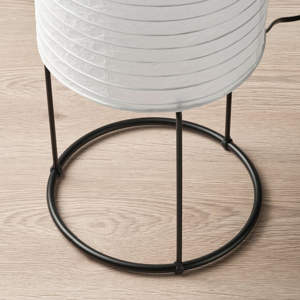 STRANDAD Lampada da terra, bianco/nero