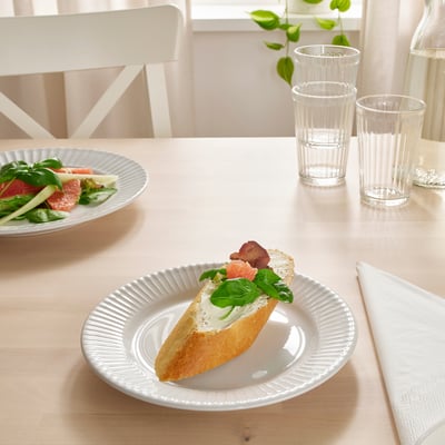 STRIMMIG Piatto frutta, bianco, 21 cm