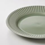 STRIMMIG Piatto frutta, gres grigio pallido-verde, 21 cm
